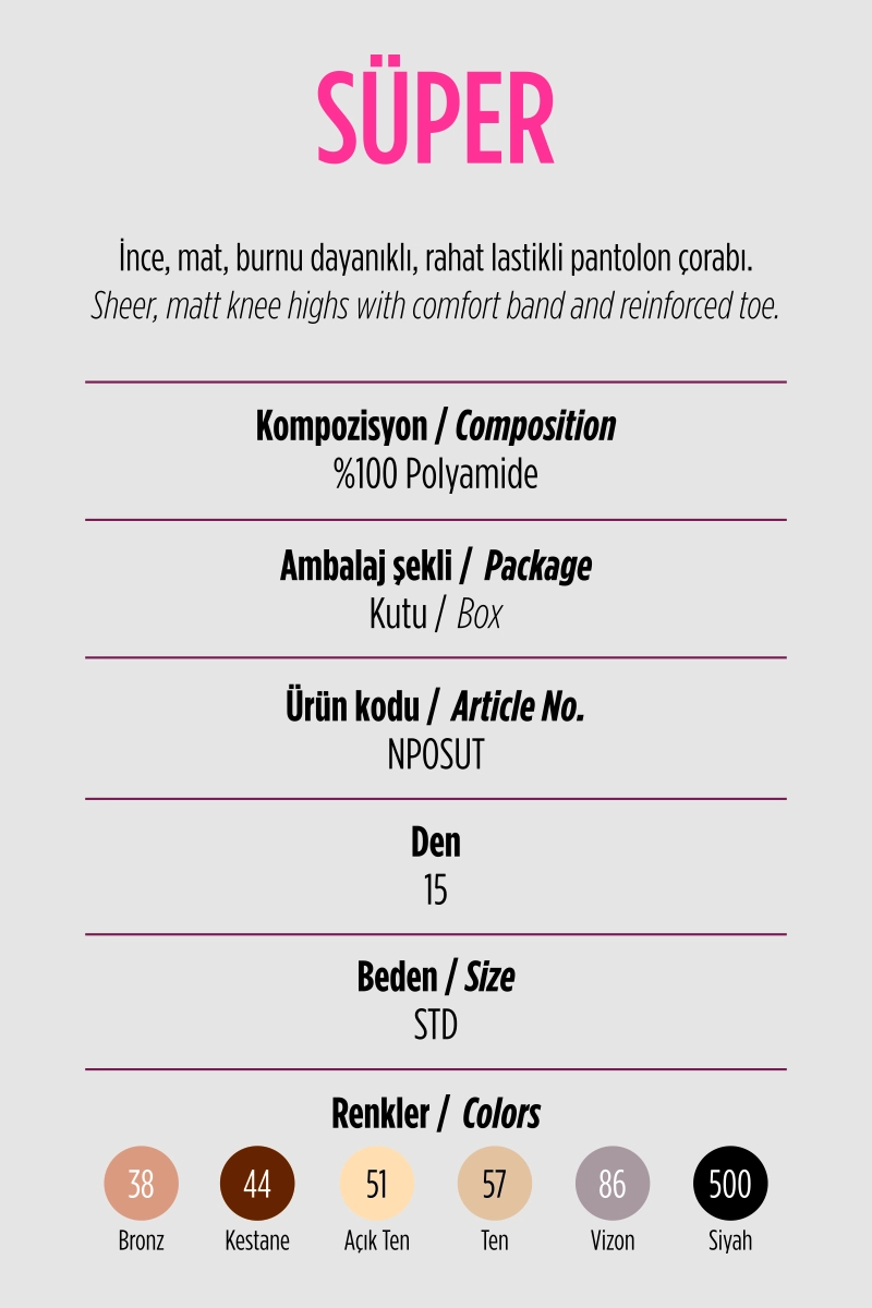 Vizon 86 Penti Süper 15  Den Pantolon Çorabı 421198
