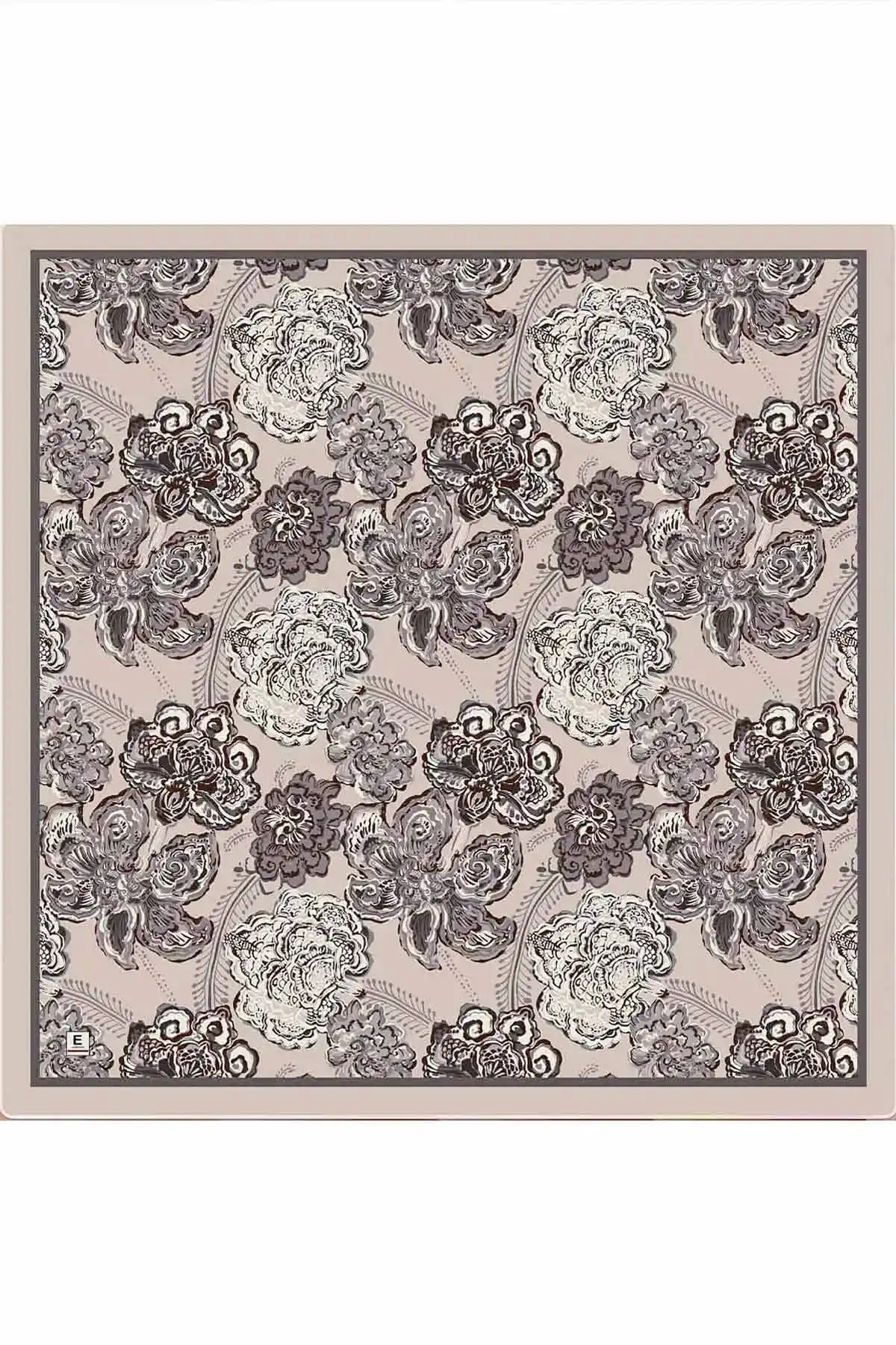 Vizon 95x95 Cm Dijital Baskılı Mercan Desen Soft Eşarp 473269