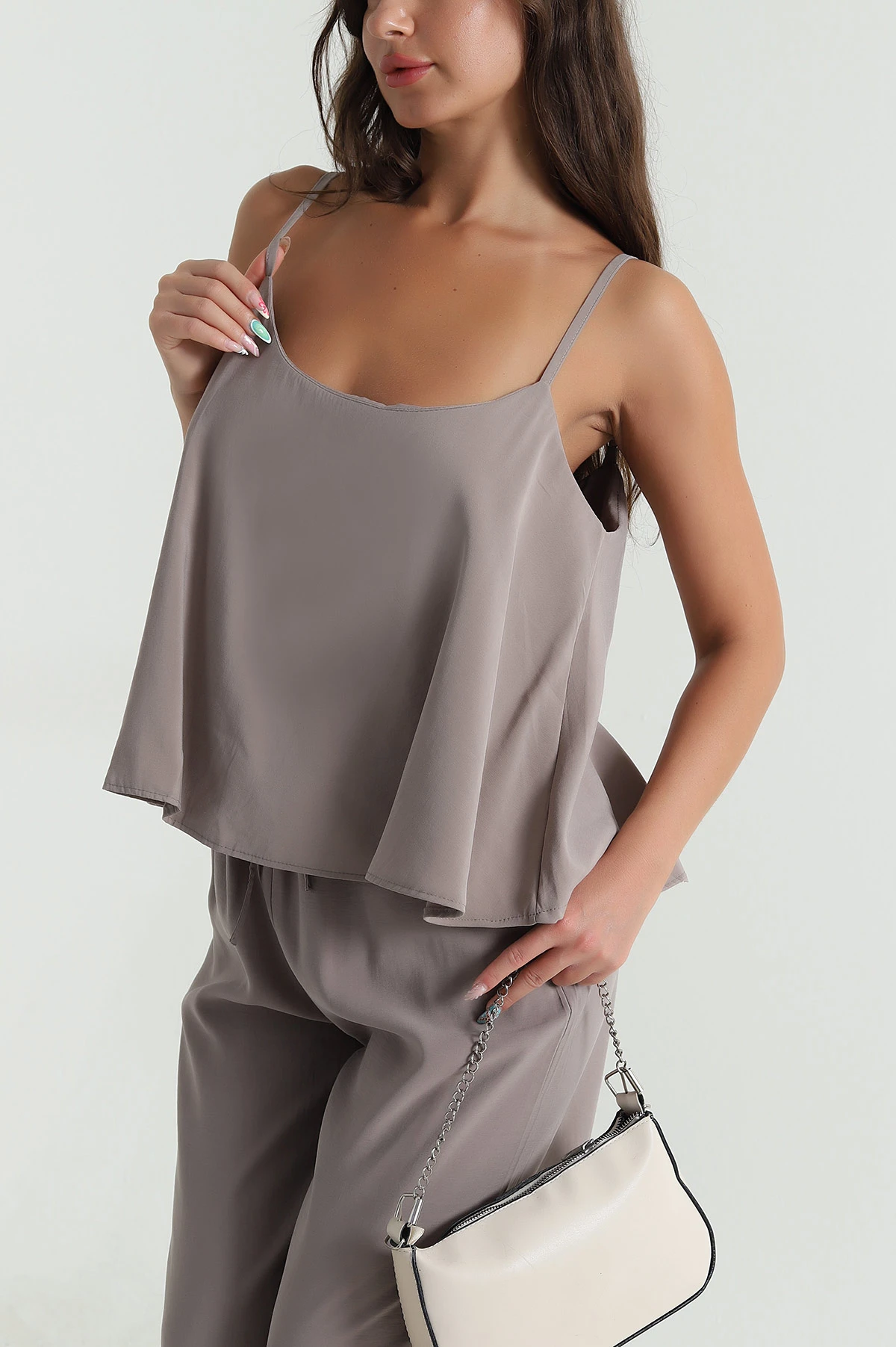 Vizon Askılı Tencel Kadın İkili Takım 471658