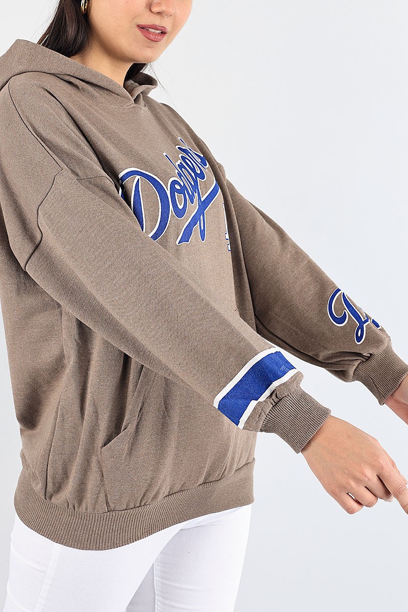 Vizon Baskılı İçi Şardonlu Bayan Sweat 88365