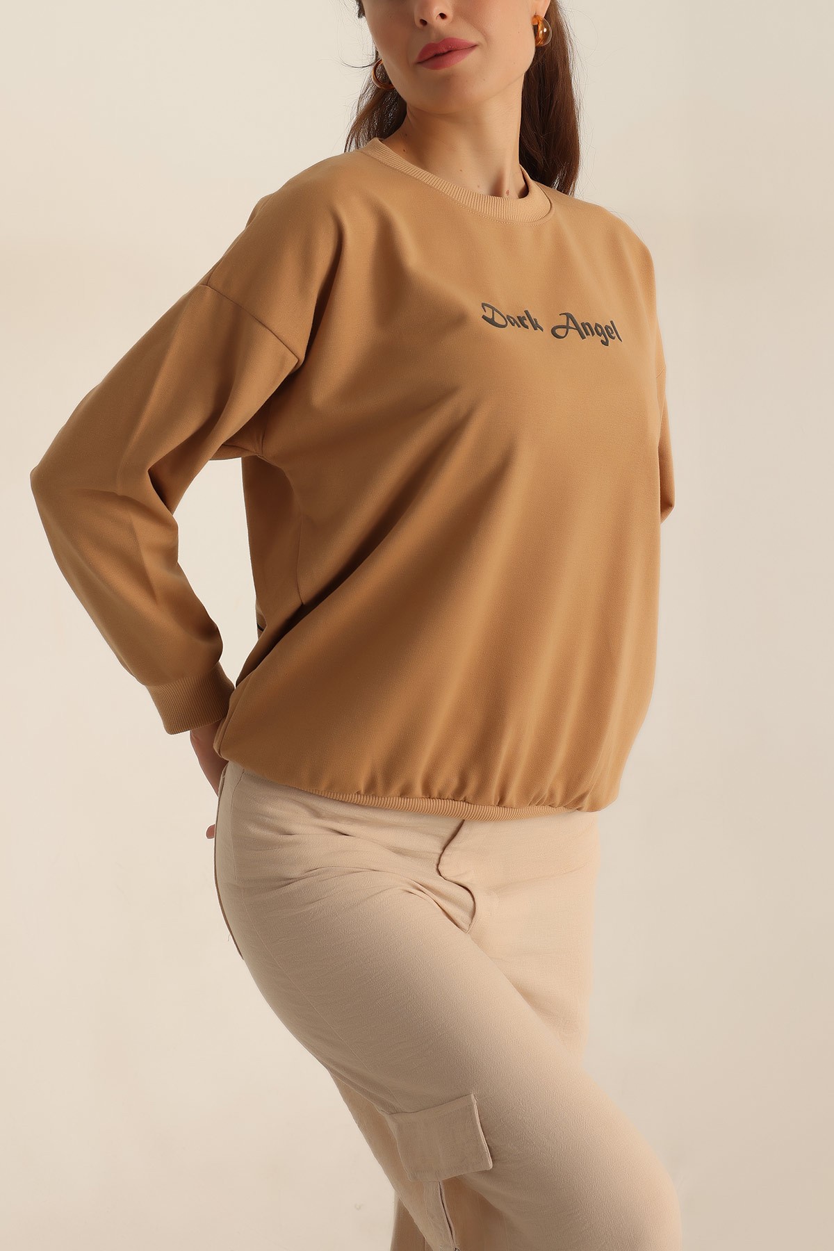 Vizon Baskılı Oversize Bayan Sweat 199239