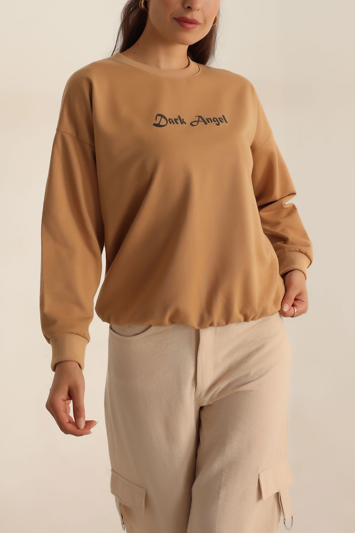Vizon Baskılı Oversize Bayan Sweat 199239