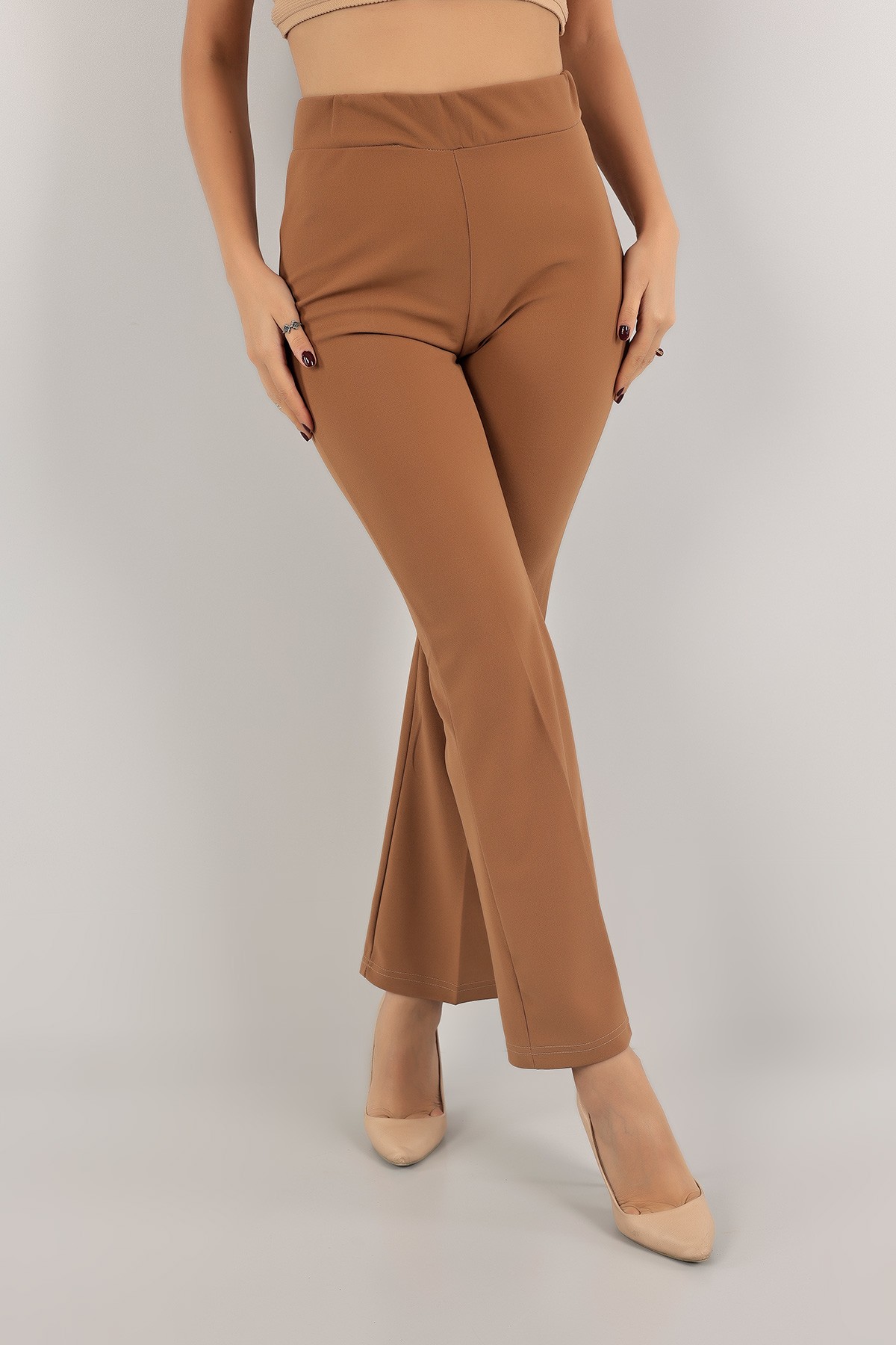 Vizon Beli Lastikli Bayan Pantolon 138578