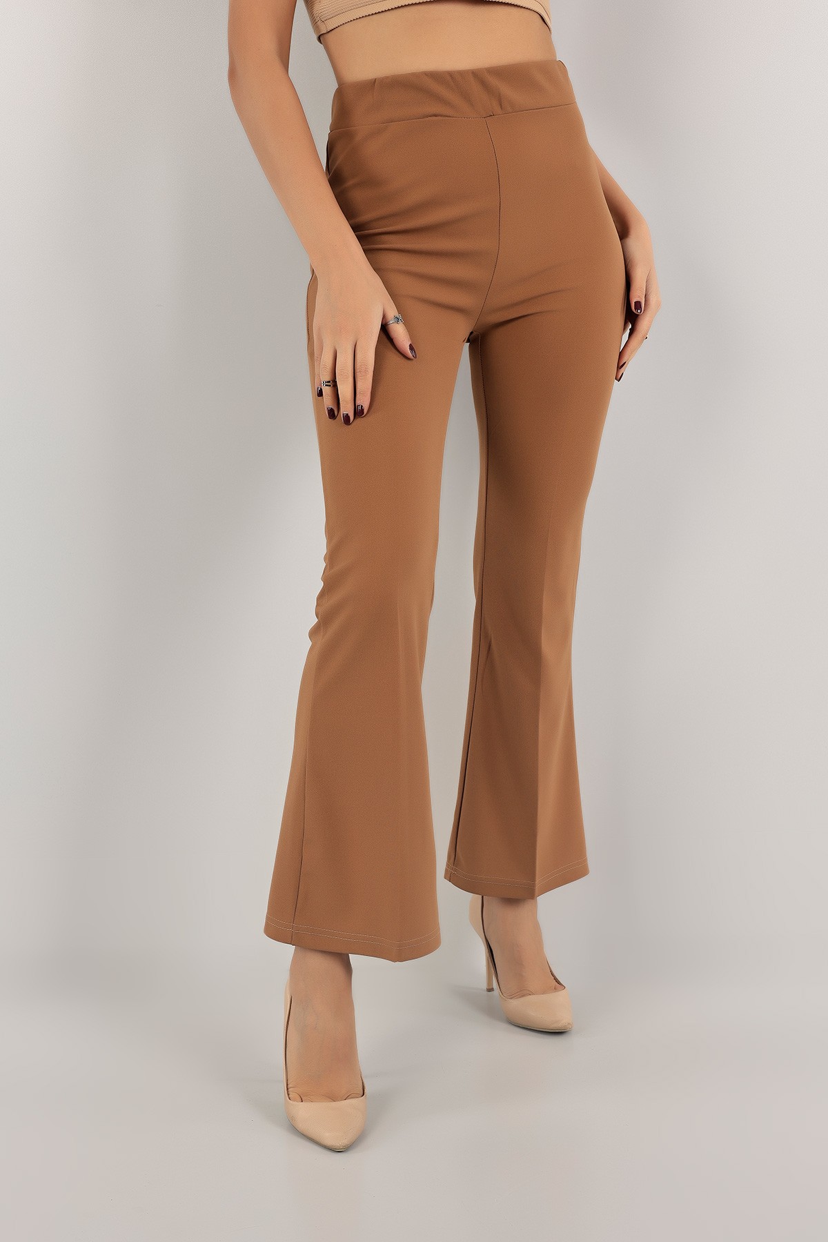 Vizon Beli Lastikli Bayan Pantolon 138578