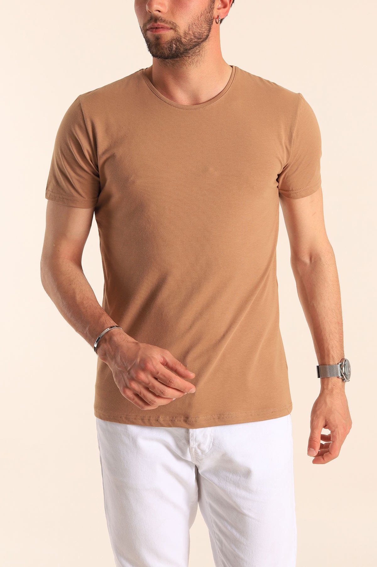 Vizon Düz Kesim Basic Erkek Tişört 181368