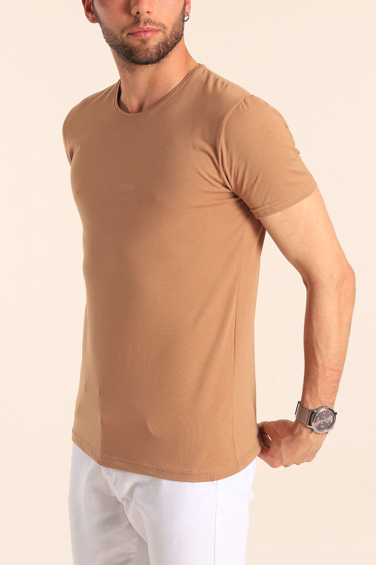 Vizon Düz Kesim Basic Erkek Tişört 181368