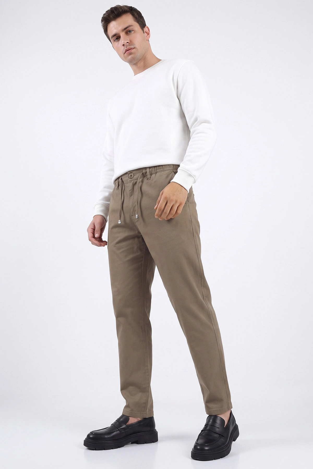 Vizon Boyfriend Belden Bağlamalı Erkek Pantolon 493188