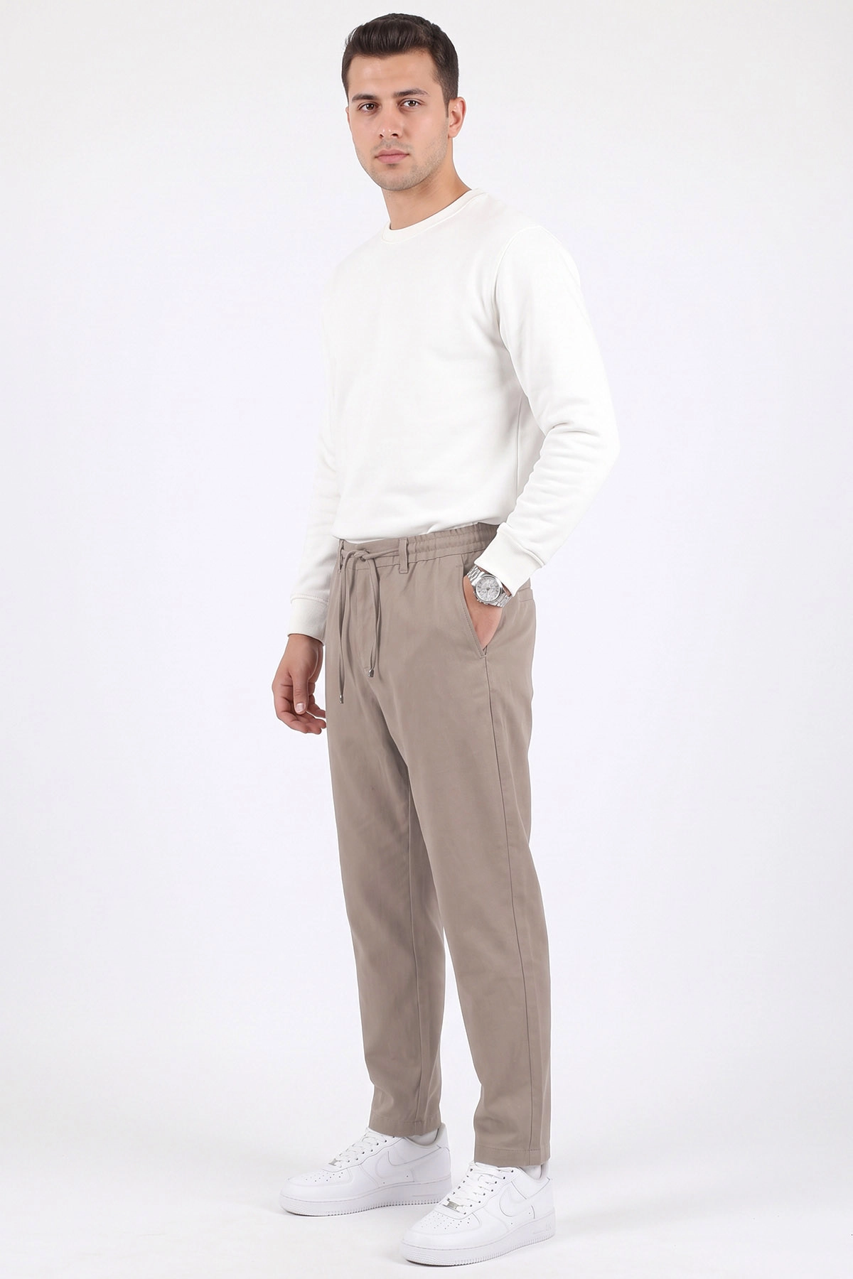 Vizon Boyfriend Belden Bağlamalı Erkek Pantolon 499473