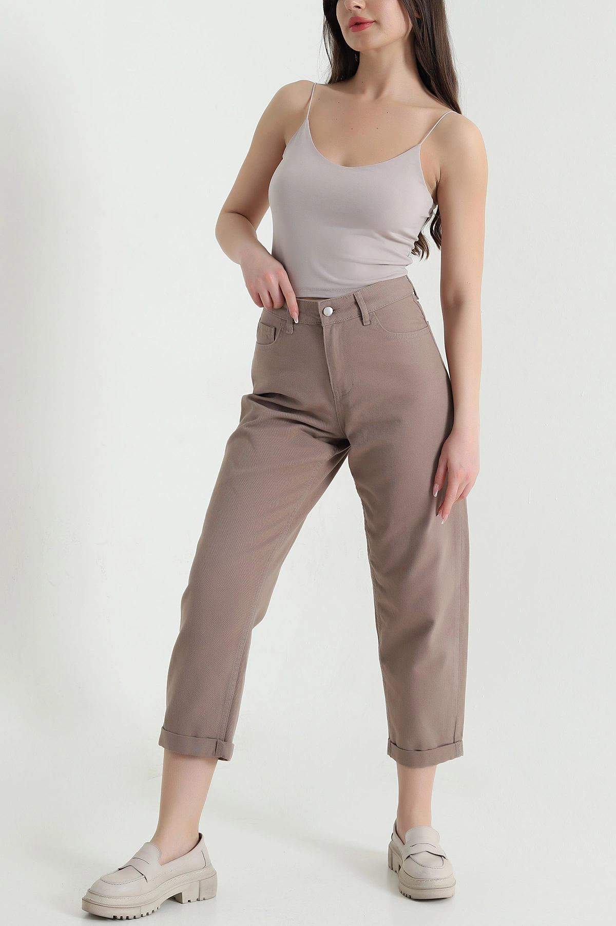 Vizon Cep Detay Gabardin Kadın Pantolon 454917