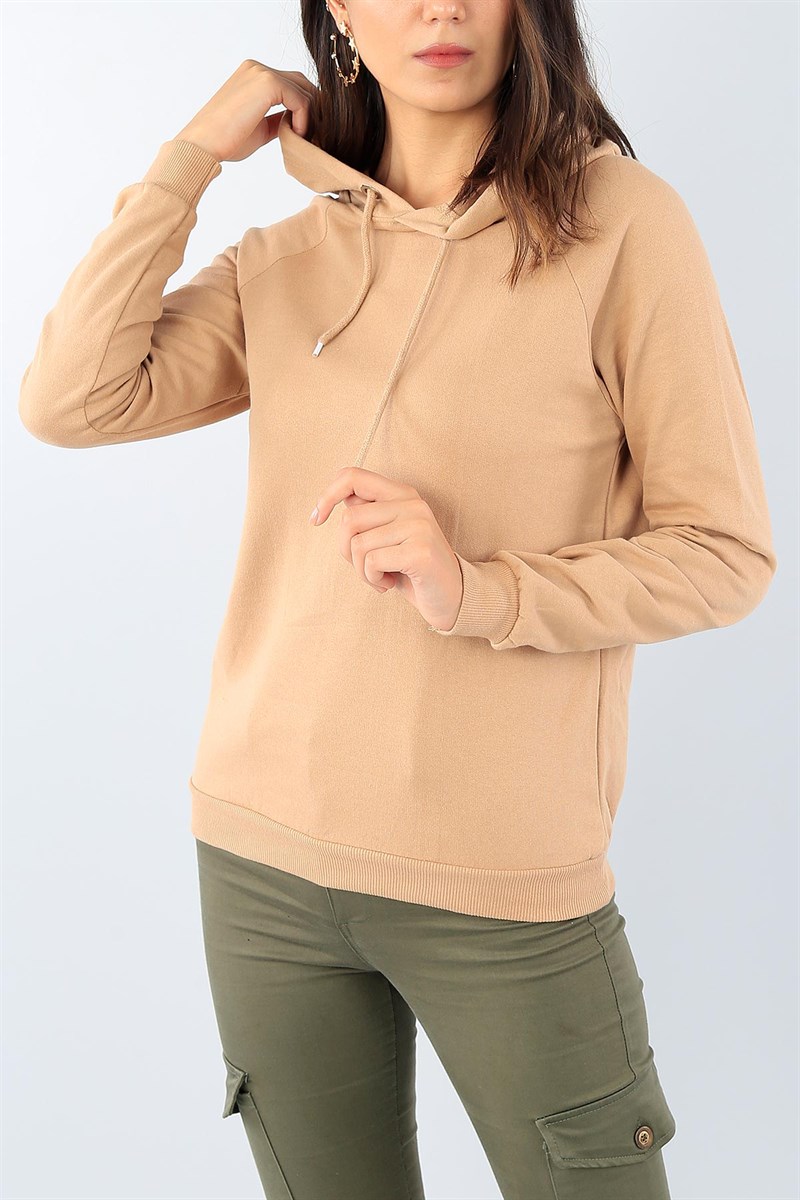 Vizon Kapüşonlu Bayan Sweat 39092