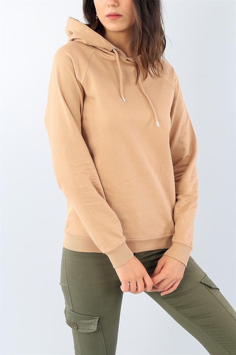 Vizon Kapüşonlu Bayan Sweat 39092