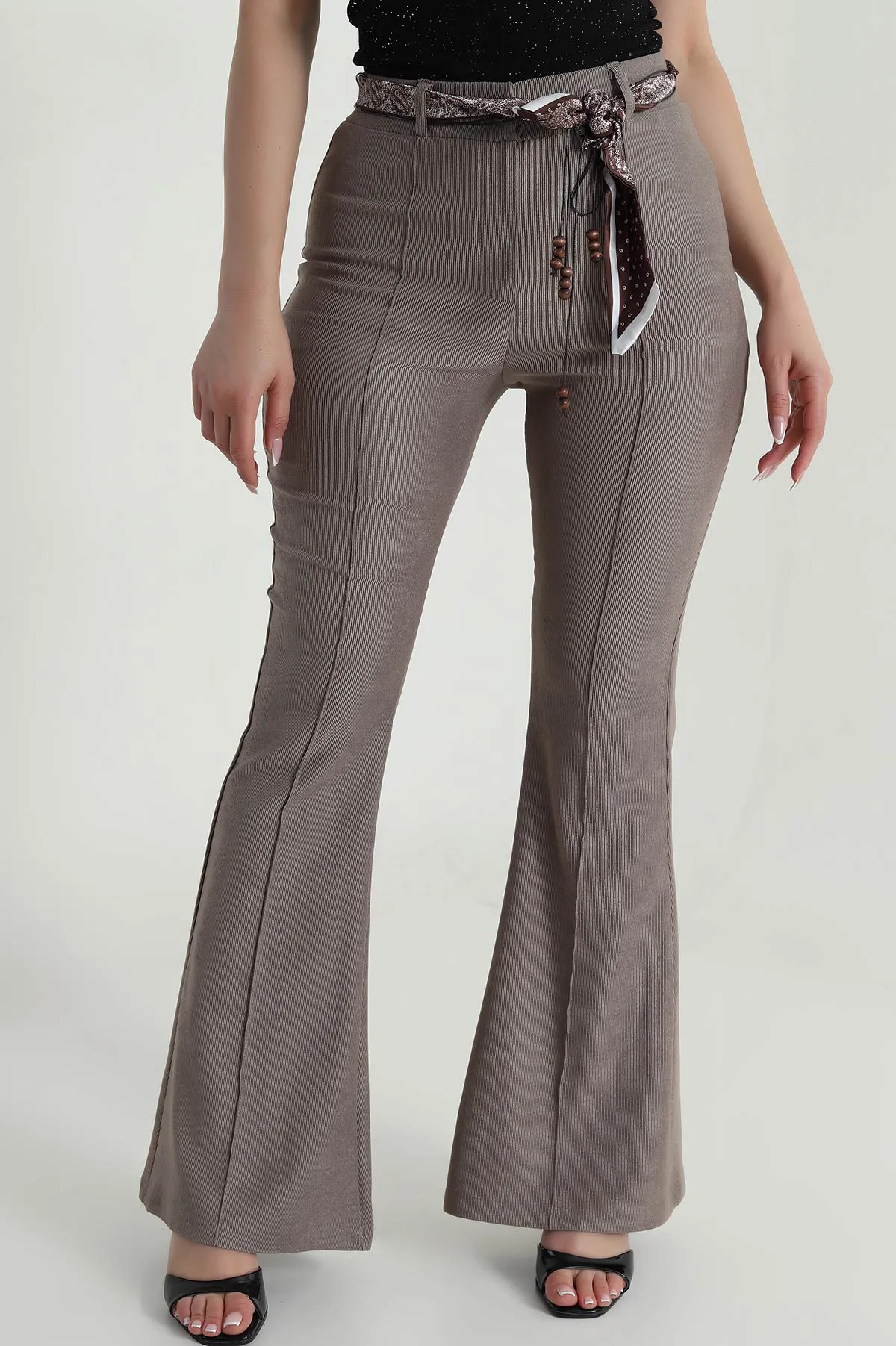 Vizon Kemerli Massimo Kadın Pantolon 485985