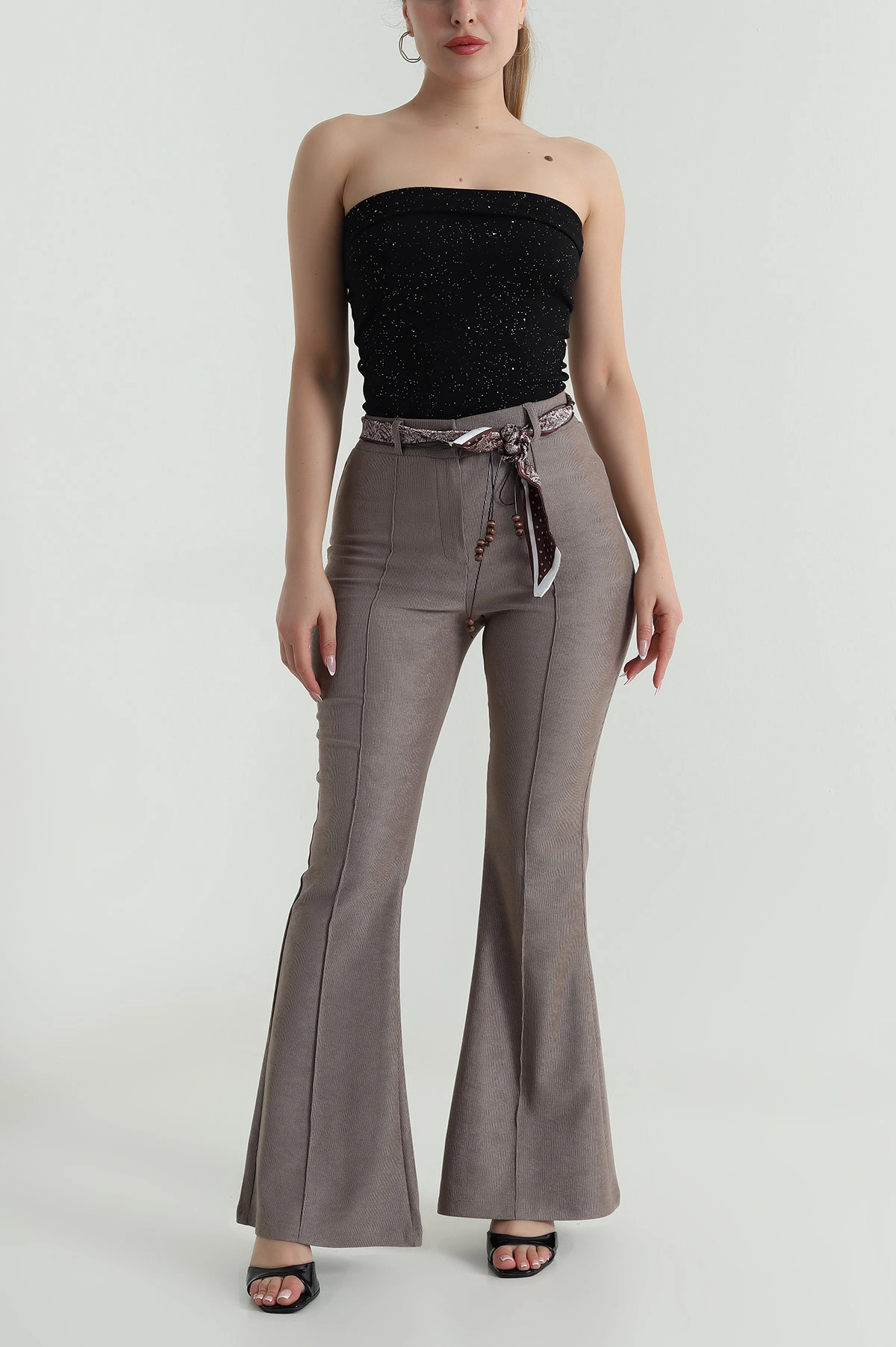 Vizon Kemerli Massimo Kadın Pantolon 485985
