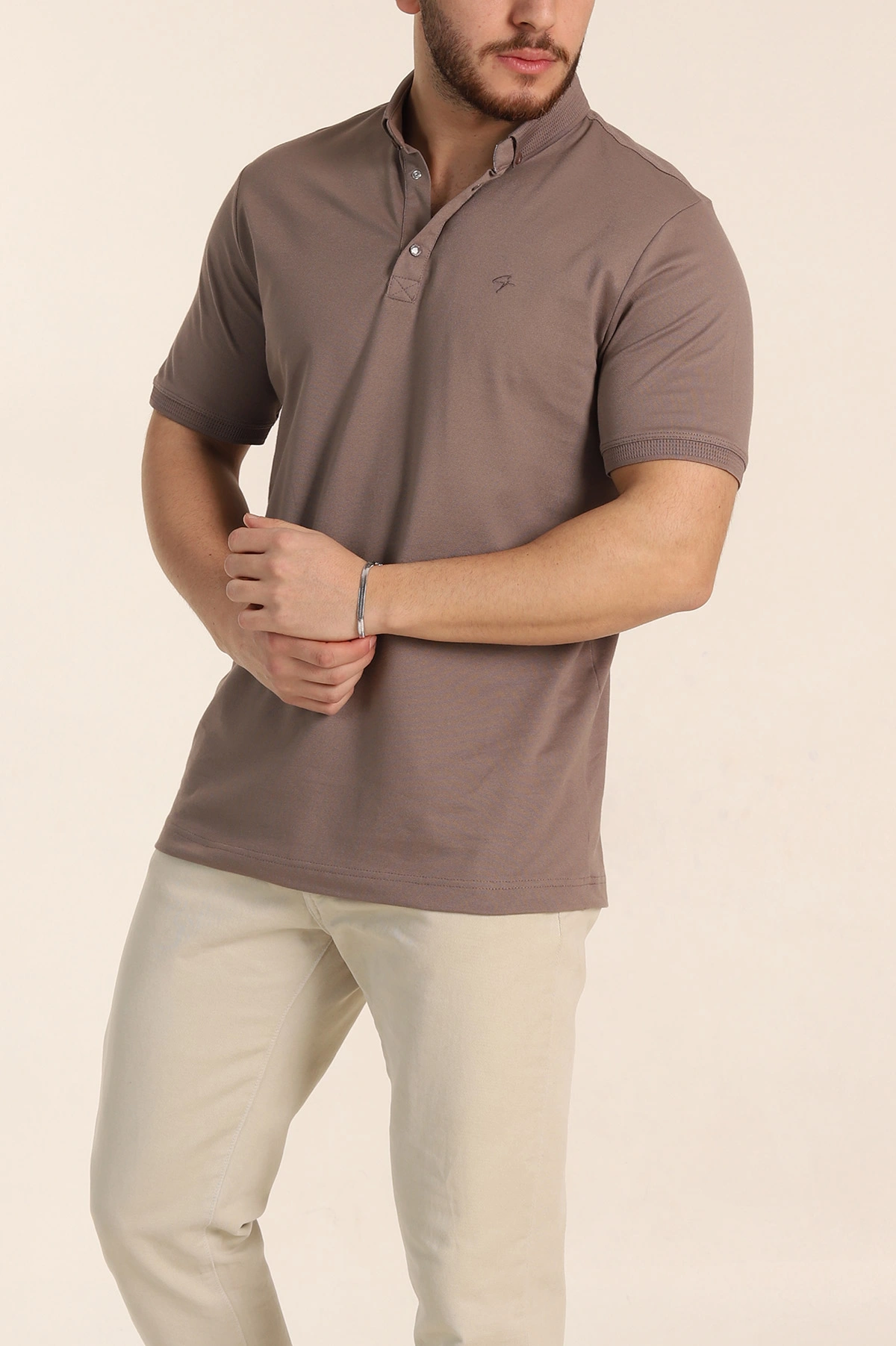 Vizon Regular Fit Dokulu Polo Yaka Erkek Tişört 342495