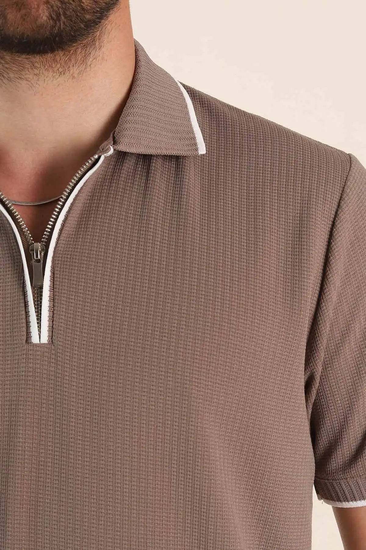 Vizon Regular Fit Dokulu Polo Yaka Erkek Triko Tişört 369372