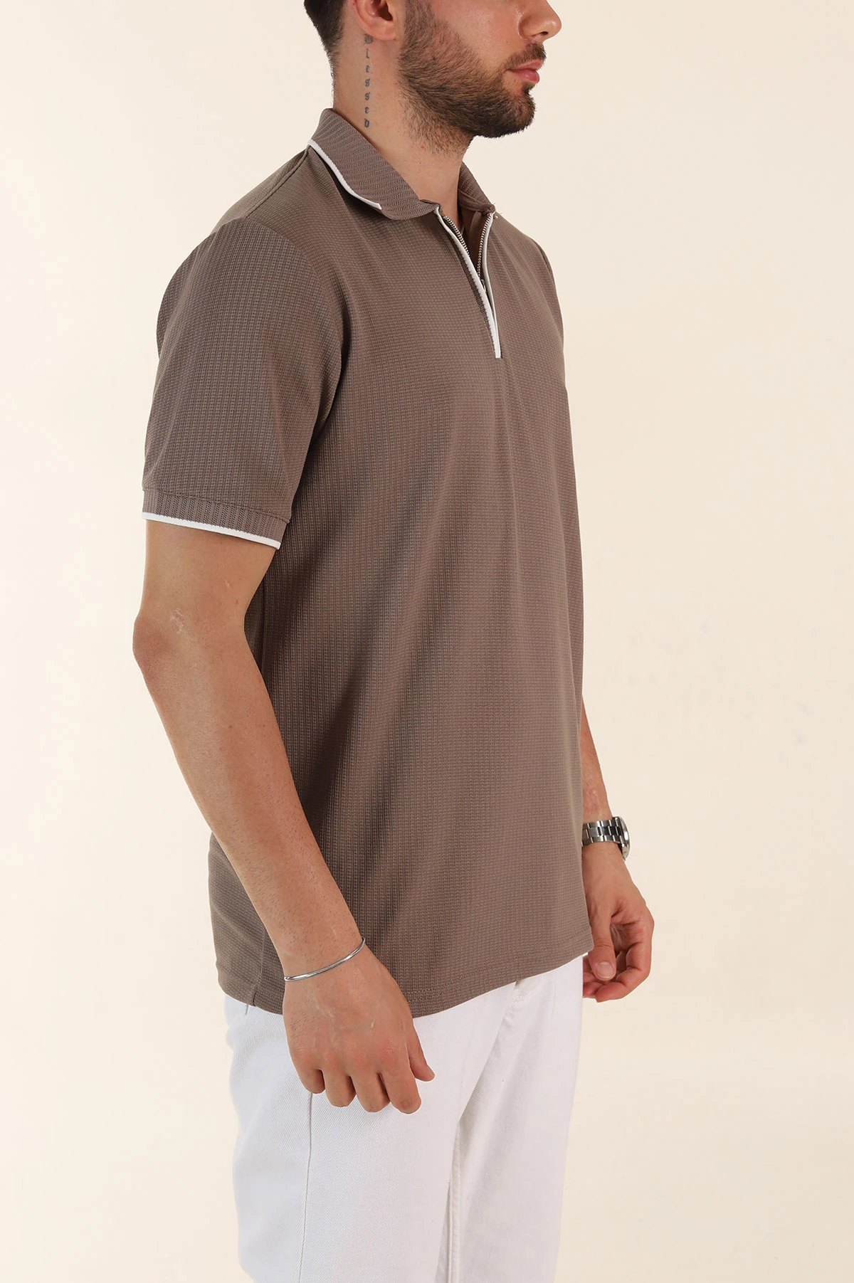 Vizon Regular Fit Dokulu Polo Yaka Erkek Triko Tişört 369372