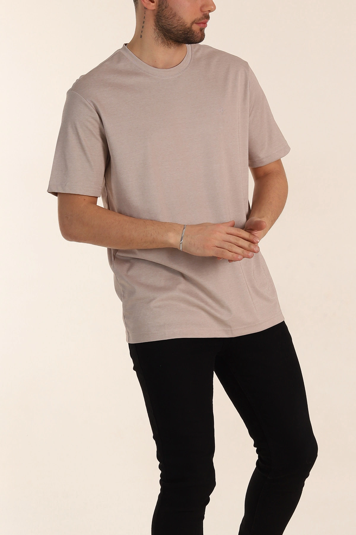 Vizon Regular Fit Nakış Logo Detaylı Basic Erkek Tişört 338455