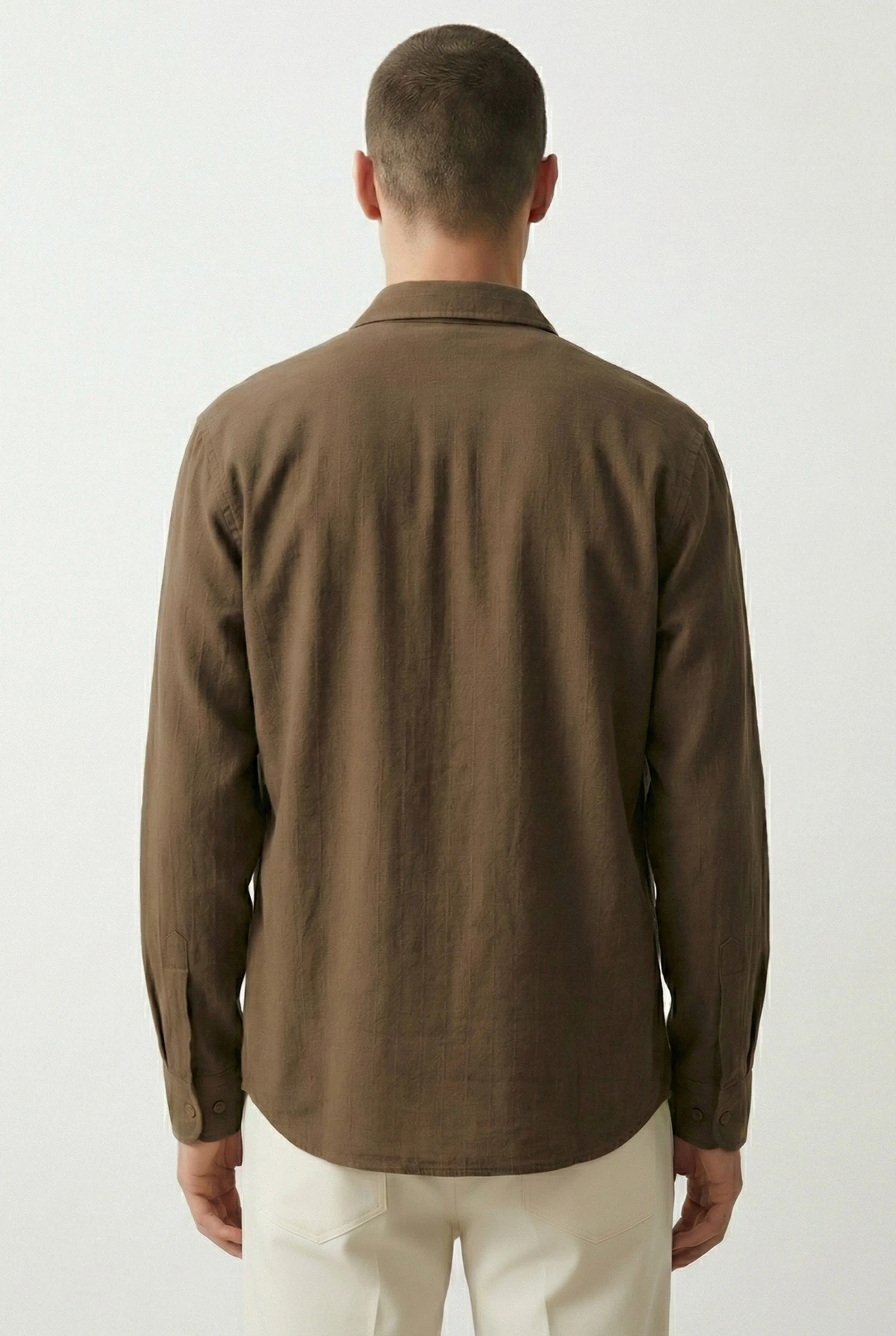 Vizon Regular Fit Uzun Kollu Çizgili Erkek Gömlek 419347