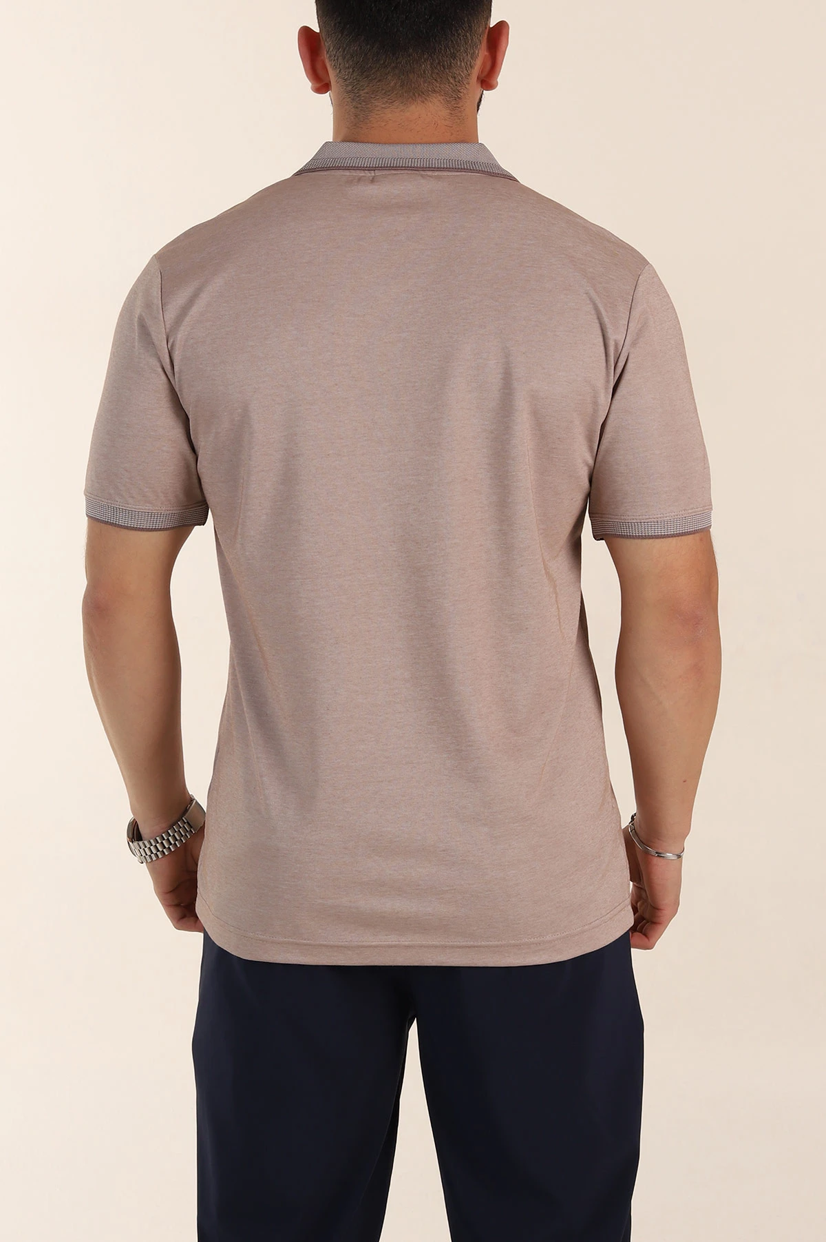 Vizon Relaxed Fit Basic Fermuarlı Polo Yaka Erkek Tişört 359134
