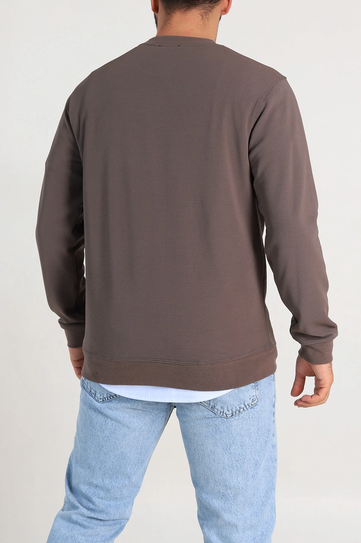 Vizon Relaxed Fit İki İp Şardonlu Yazı Detay Likralı Erkek Sweatshirt 311202