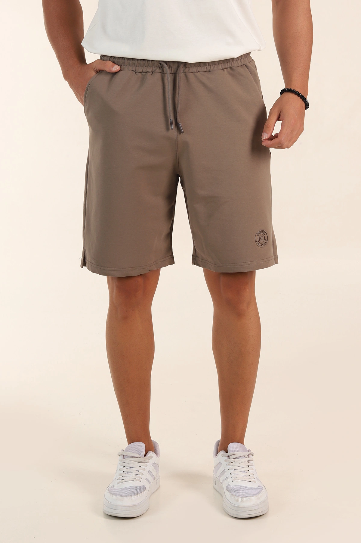 Vizon Relaxed Fit İki İp Şardonsuz Kabartma Baskılı Erkek Şort 382185