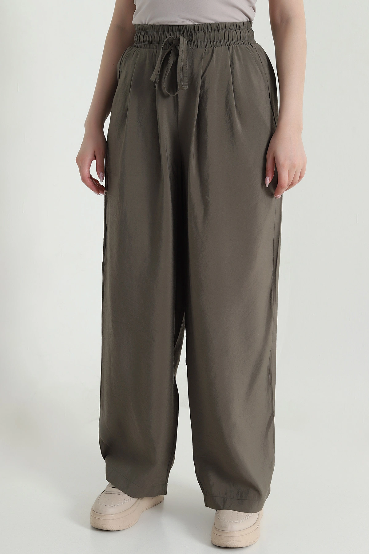 Vizon Salaş Pileli Cepli Tencel Kadın Pantolon 462053
