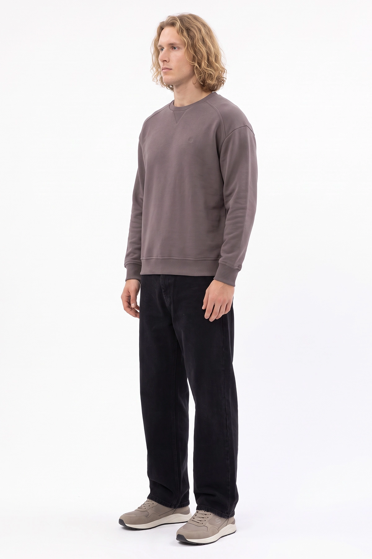 Vizon Selanik Bisiklet Yaka Erkek Sweatshirt 494736