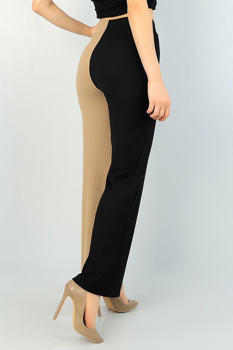 Vizon Siyah Fitilli Bayan Pantolon 66836
