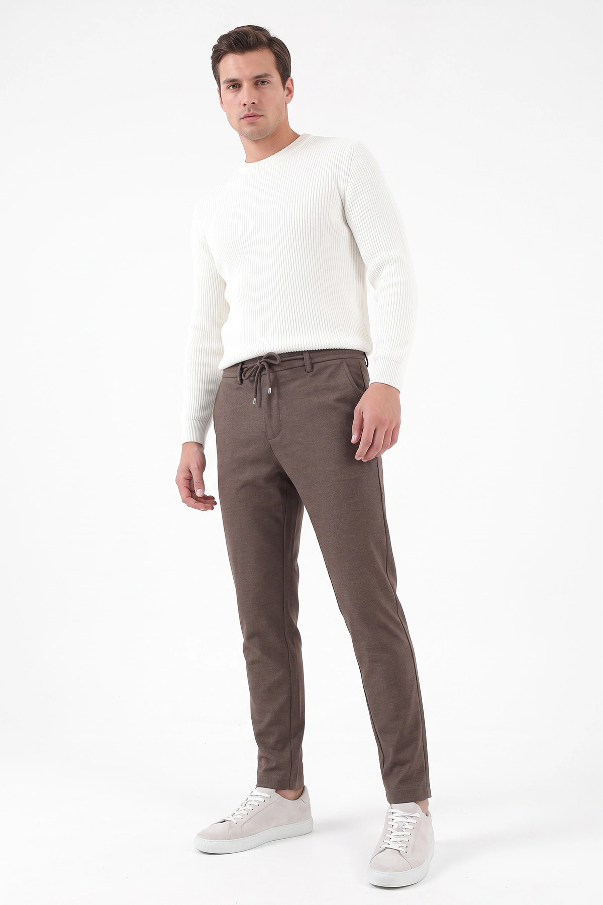 Vizon Slim Fit Belden Bağlamalı Erkek Pantolon 493204