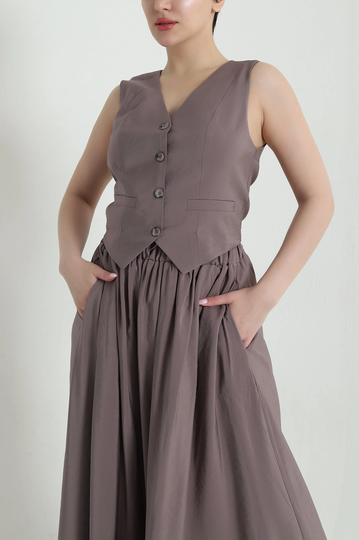 Vizon V Yaka Tencel Kadın İkili Takım 462588