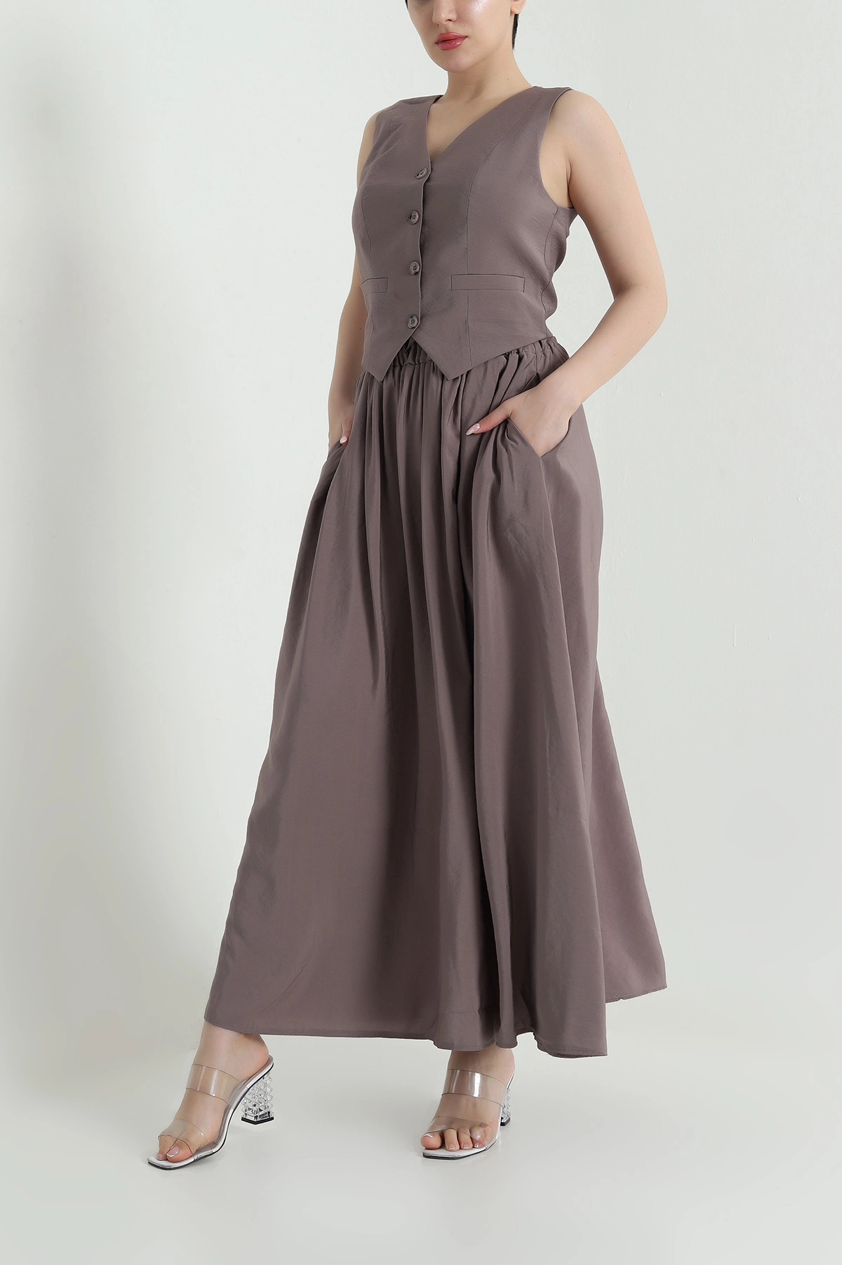 Vizon V Yaka Tencel Kadın İkili Takım 462588