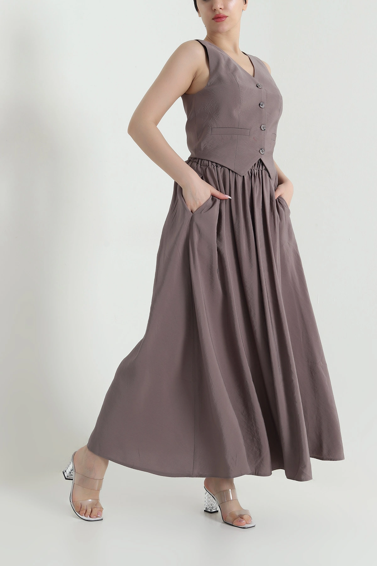 Vizon V Yaka Tencel Kadın İkili Takım 462588