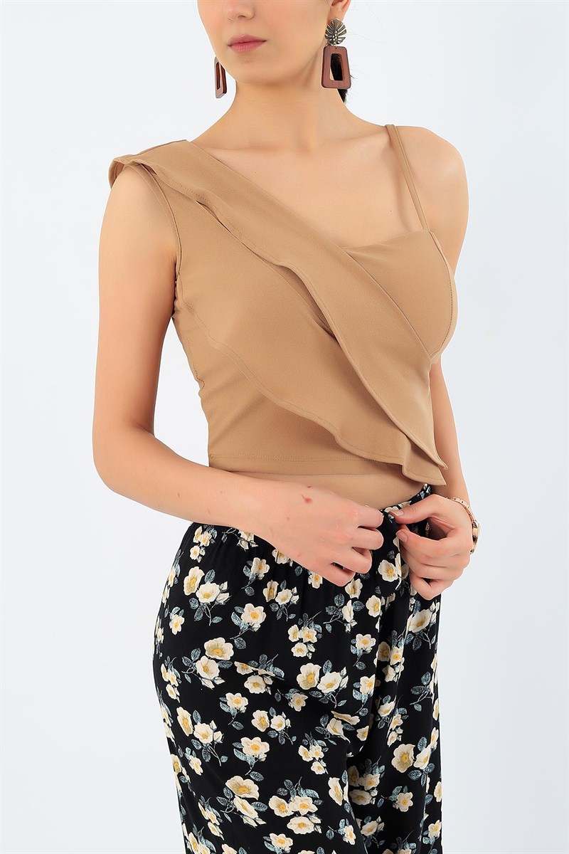Volanlı Askılı Bisküvi Bluz 32602
