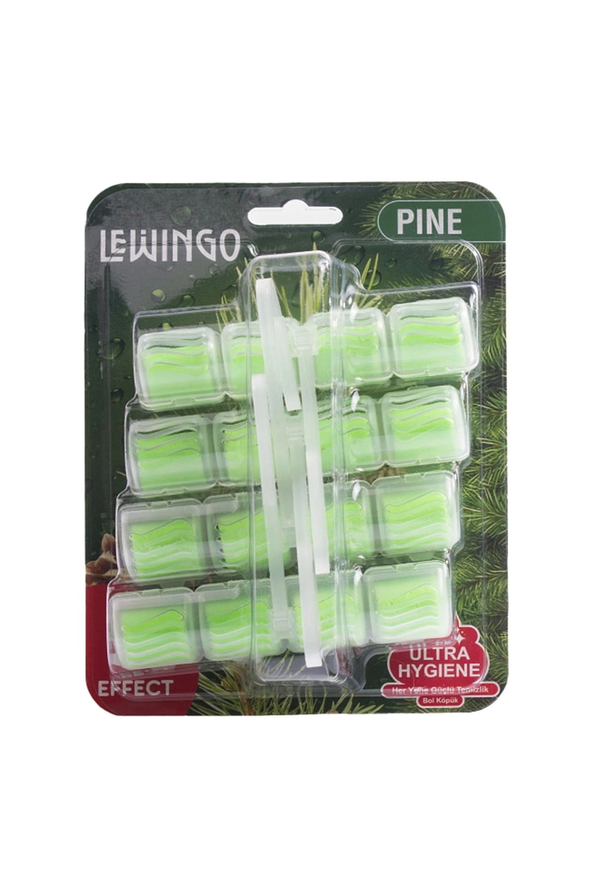 WC Blok - 4'lü Güç Klozet Temizleyici Blok -Pine ( Çam Kokulu ) 50 Gr 410041