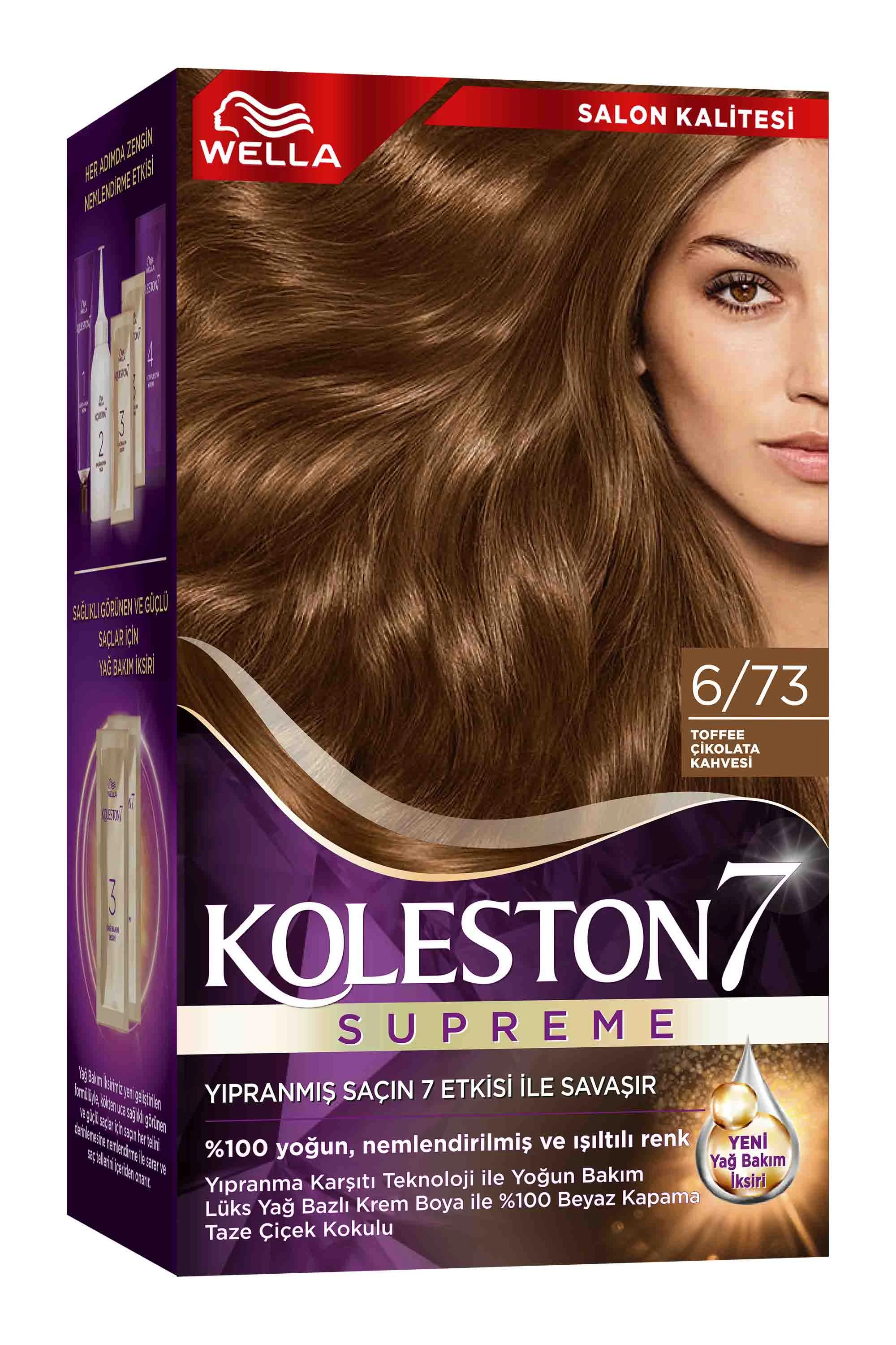 Wella Koleston Supreme Kit 6/73 Toffee Çikolata Kahve 261826