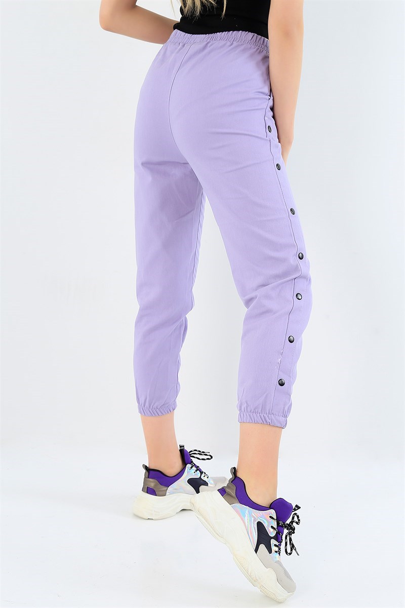 Yan Çıtçıtlı Bayan Gabardin Pantolon 32732