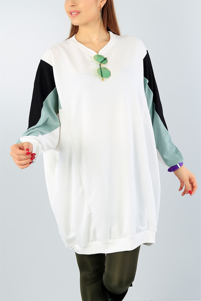 Yarasa Kol Likralı Tunik 43654