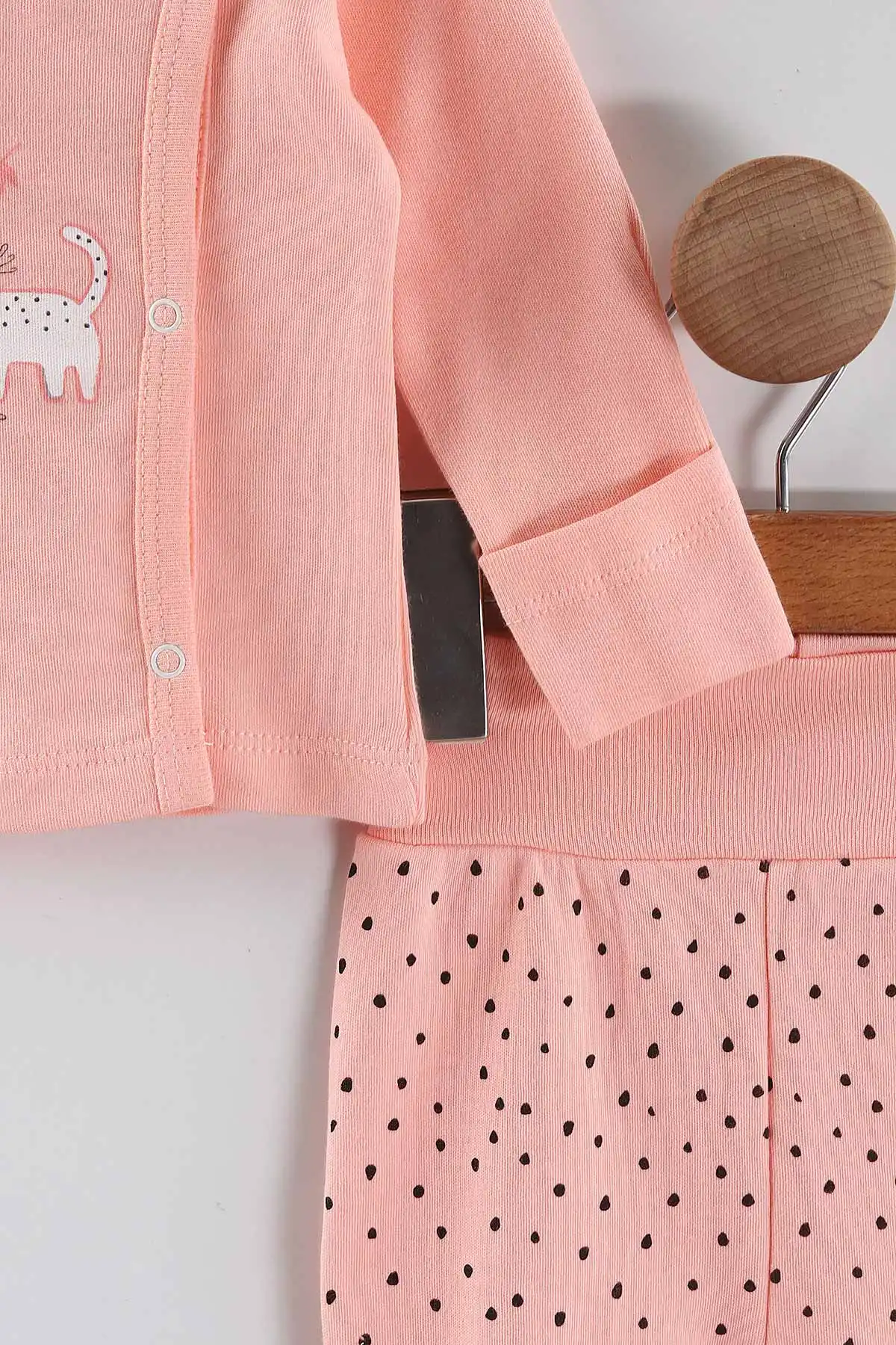 Yavruağzı (0-3 Ay) Koala  Baskılı   Patikli Unisex Bebek 3'lü Zıbın Takım 453779