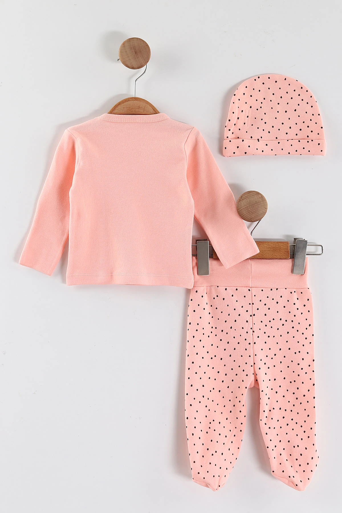 Yavruağzı (0-3 Ay) Koala  Baskılı   Patikli Unisex Bebek 3'lü Zıbın Takım 453779