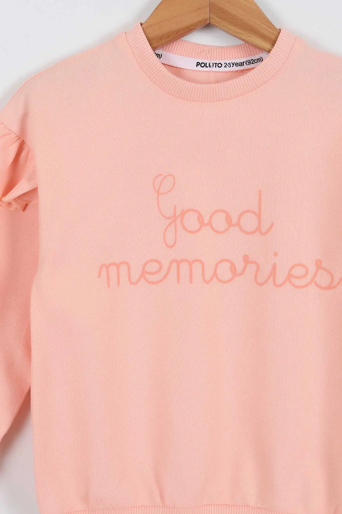 Yavruağzı (2-5 Yaş) Good Memories Baskılı Fırfırlı Taytlı Kız Çocuk Takım 337061