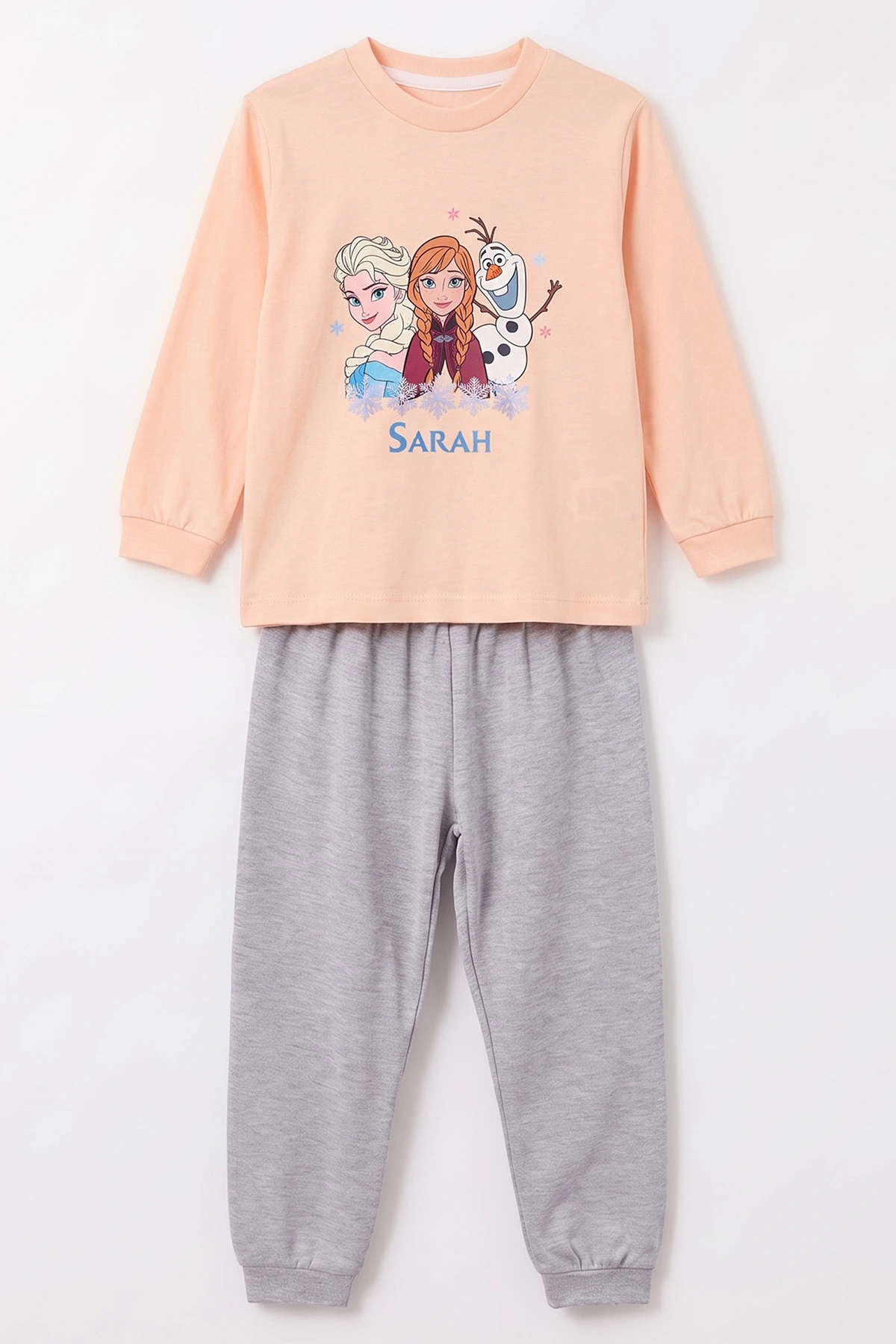 Yavruağzı (3-8 Yaş) Karakter Baskılı İnterlok Kumaş Kız Çocuk Pijama Takım 491057