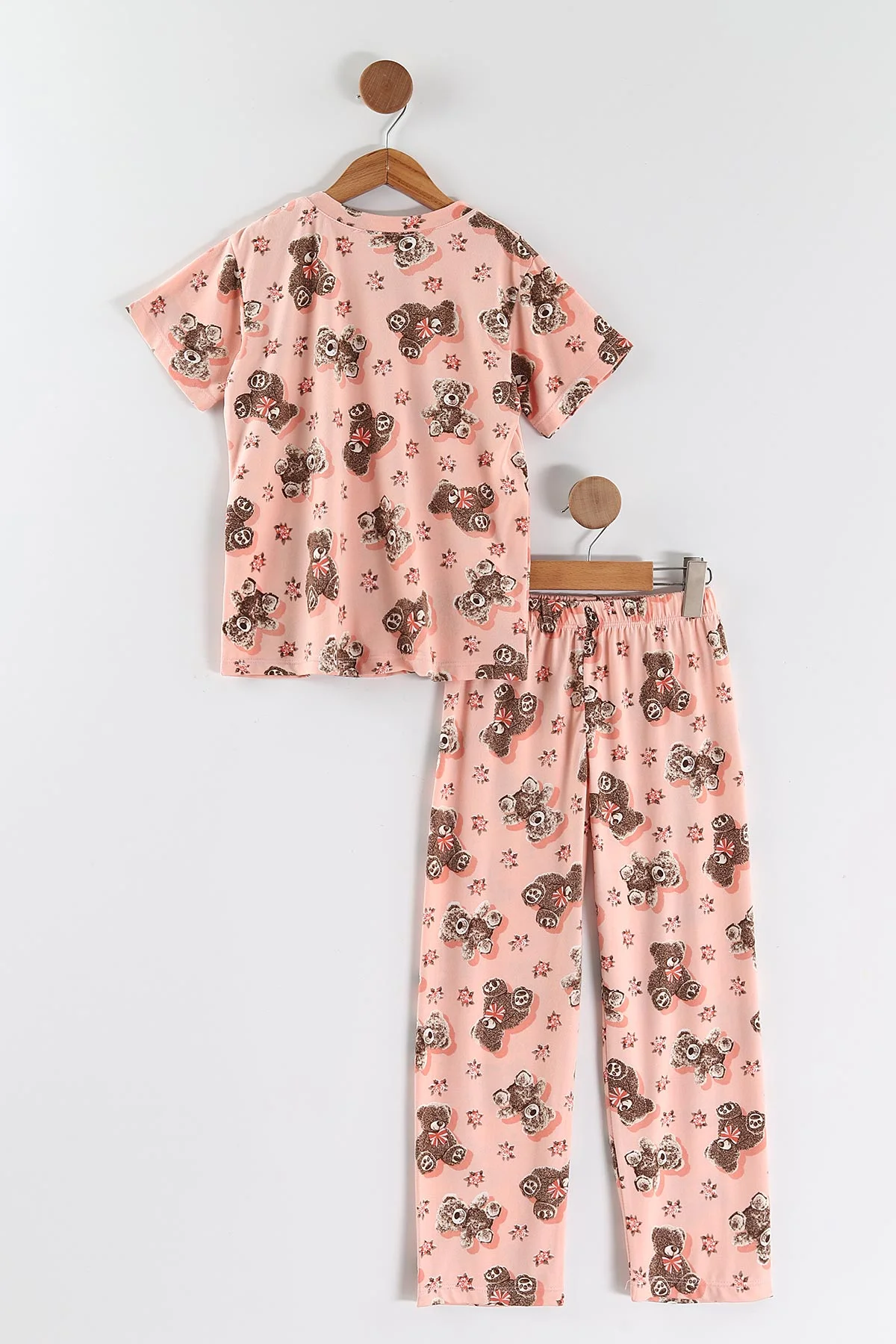 Yavruağzı (4-16 Yaş)Ayıcık Desenli Kız Çocuk Pijama Takım 466318
