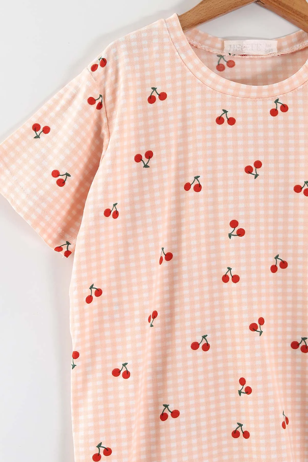 Yavruağzı (4-16 Yaş)Kiraz Desenli Kız Çocuk Pijama Takım 466320