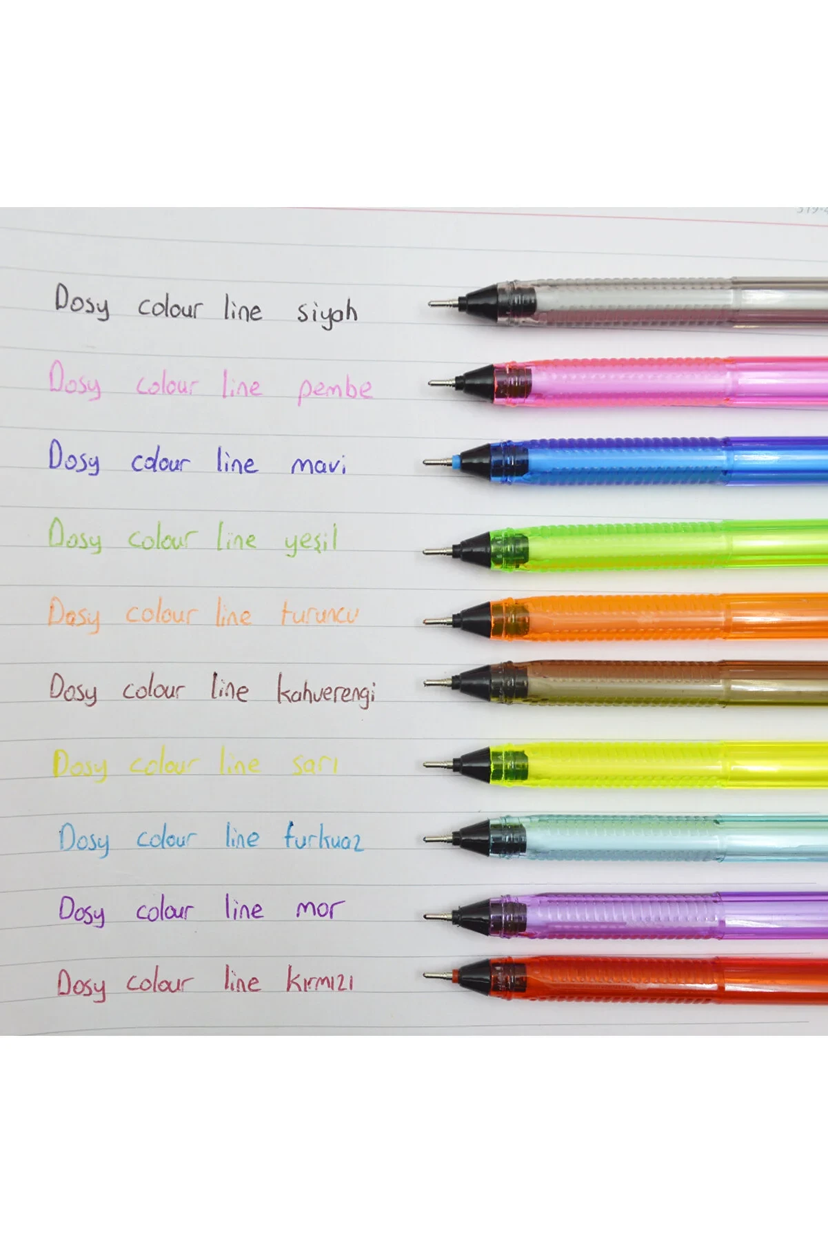 Dosy Colorline Tükenmez Kalem 0.7 Mm 10 Lu Set Blisterli 271606