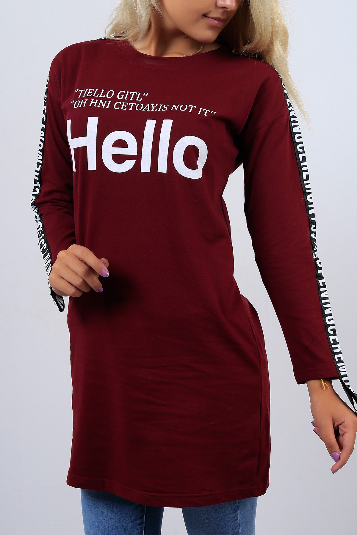 Yazı Detay Bordo  Sweat 2800B
