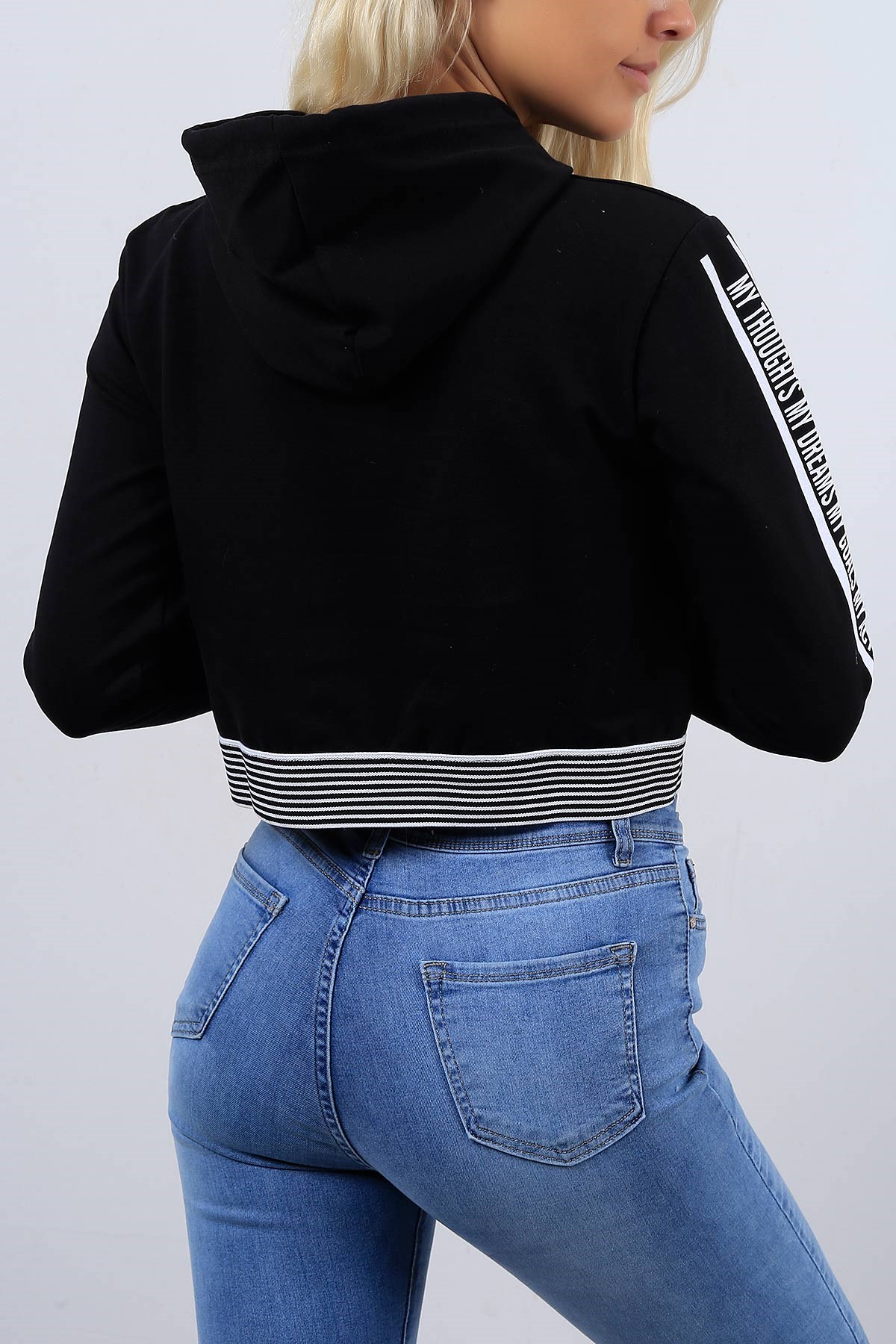Yazı Detay Kapşonlu Sweat 3718B
