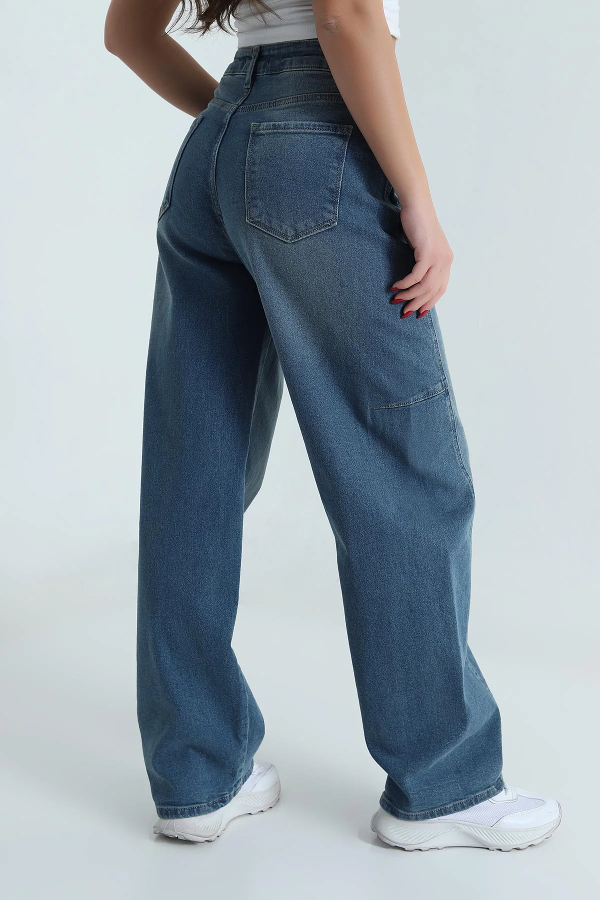 Yeni Sezon Kadın Baggy Kot Pantolon 493408