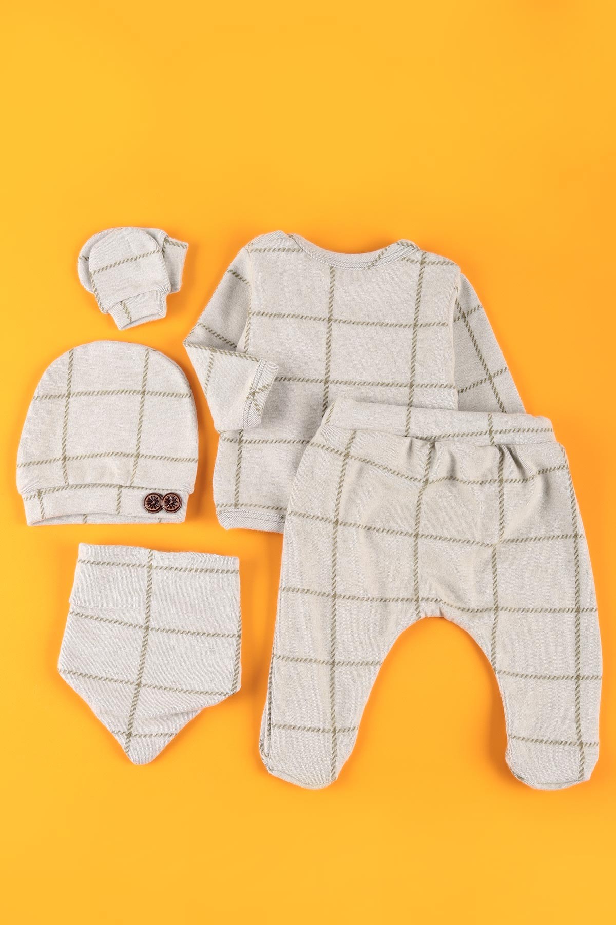 Yeşil (0-6 Ay) Nakışlı Erkek Bebe Takım 223420