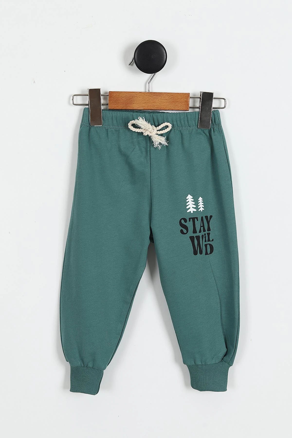 Yeşil (1-4 Yaş) Stay Wild Süzene Nakışlı Erkek Çocuk Mevsimlik Takım 425862
