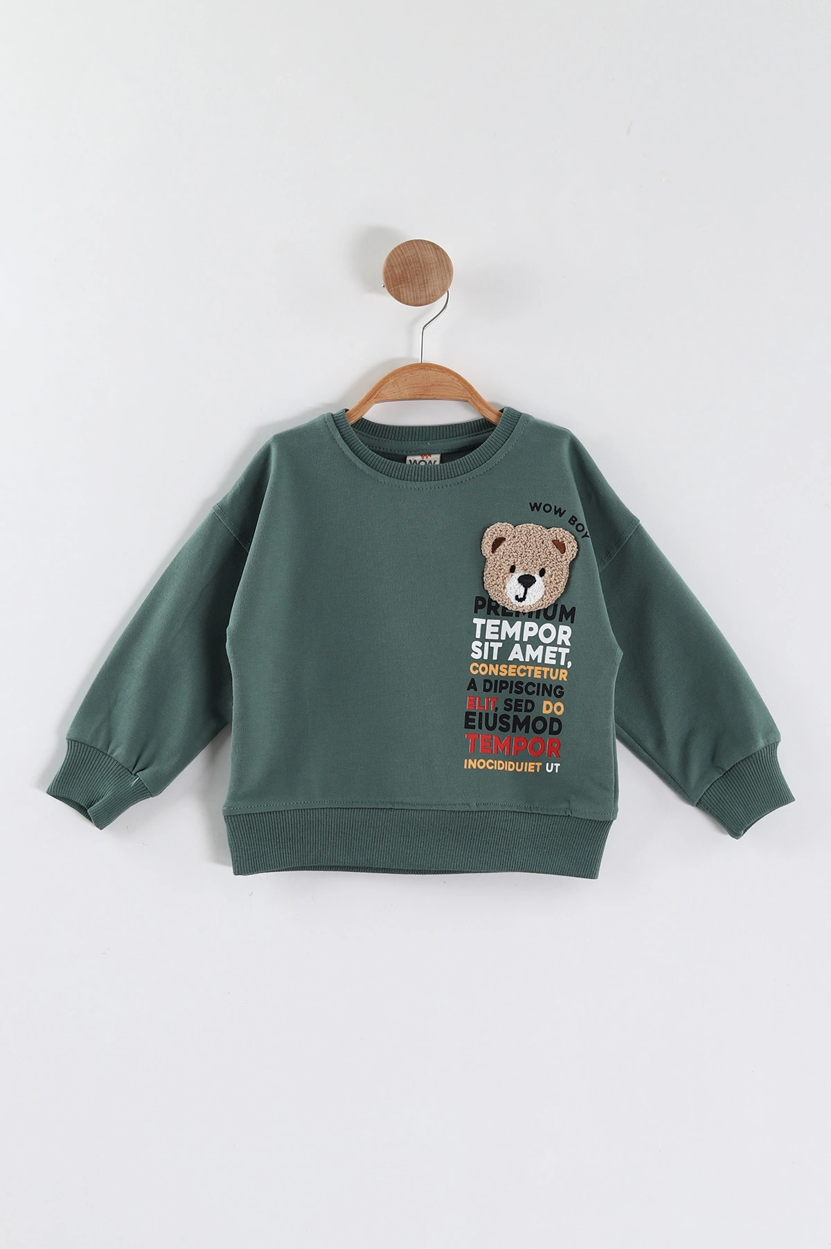 Yeşil (1-4 Yaş)Süzene Nakışlı Baskılı Erkek Çocuk Sweatshirt 432904